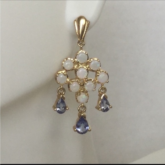 Opal and Tanz earrings 10k - Picture 6 of 6